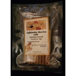 Cejlónska škorica celá 20g
