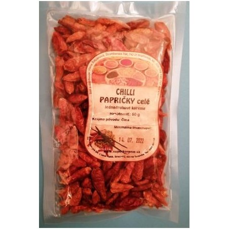 Chilli papričky celé 50g